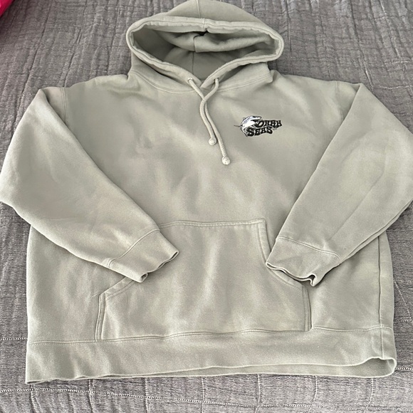 Light Sage Green Dark Seas Men’s Hoodie - Picture 1 of 4